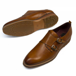 Mezlan Apolo Monk Strap Shoes Honey