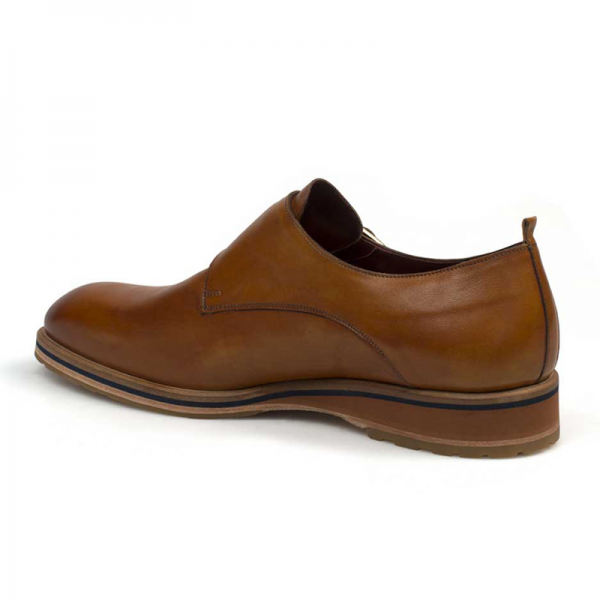 Mezlan Apolo Monk Strap Shoes Honey
