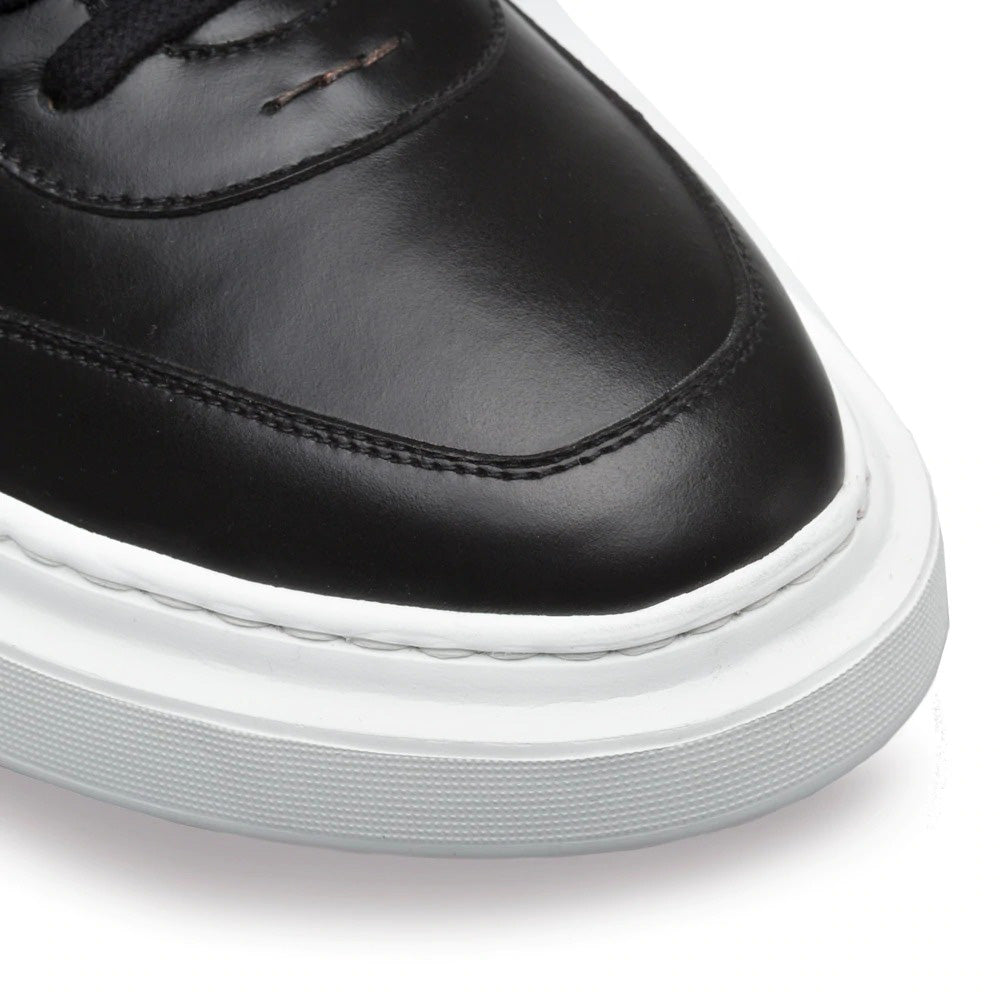 Mezlan Apron Leather Sneakers Black (A20208)