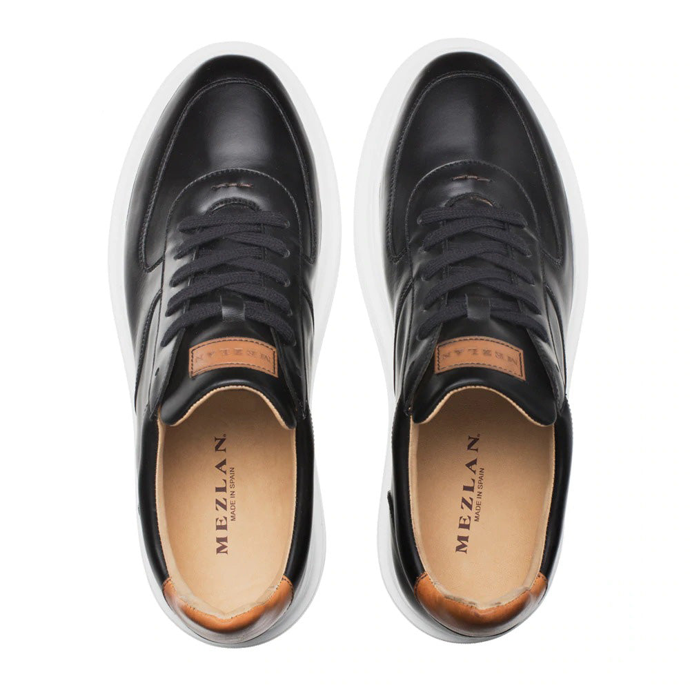Mezlan Apron Leather Sneakers Black (A20208)