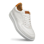 Mezlan Apron Leather Sneakers White