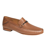 Mezlan Aranda Tumbled Calfskin Bit Loafers Cognac