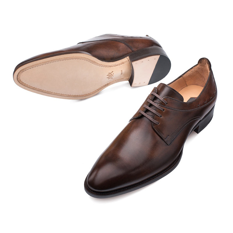 Mezlan Archway Plain Toe Blucher Tabac