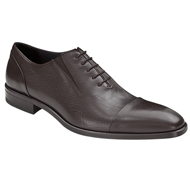Mezlan Arcos Tumbled Calfskin Cap Toe Shoes Brown