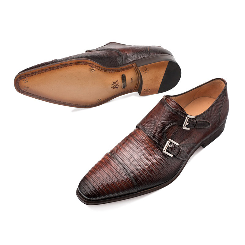 Mezlan Argentum Lizard Shoes Cognac