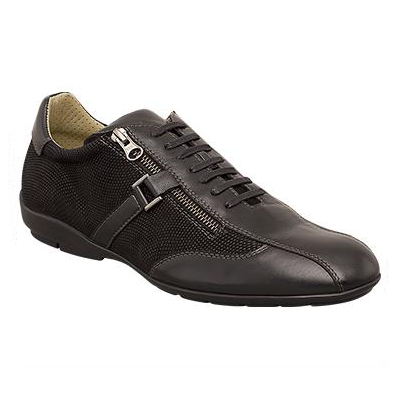 Mezlan Ashton Nappa & Glass Beaded Suede Sneakers Black
