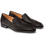 Mezlan Astori Perforated Loafers Black