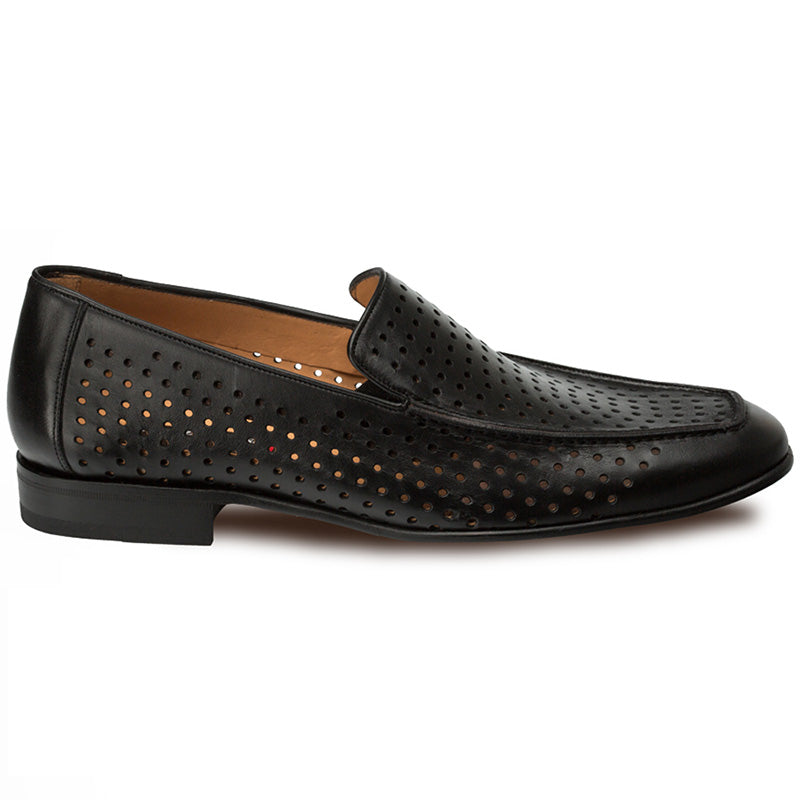 Mezlan Astori Perforated Loafers Black