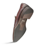 Mezlan Asymmetric Croc-Strap Loafers Tan
