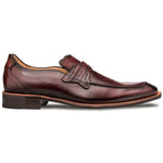 Mezlan Asymmetric Croc-Strap Loafers Tan