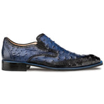 Mezlan Asymmetric Ostrich Slip On Shoes Jeans