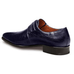 Mezlan Athens Lizard Monk Strap Navy (Exclusive)