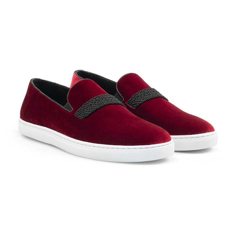 Mezlan Azure Slip On Sneakers Burgundy