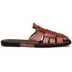 Mezlan Backless Fisherman Sandals Cognac