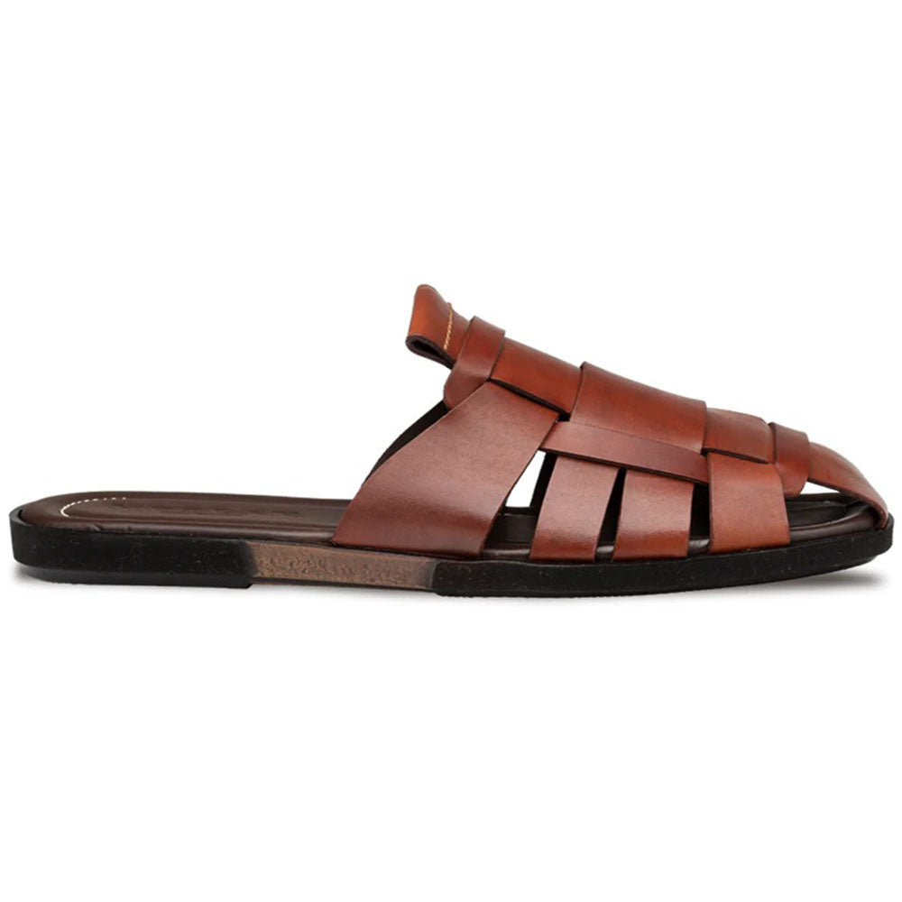 Mezlan Backless Fisherman Sandals Cognac
