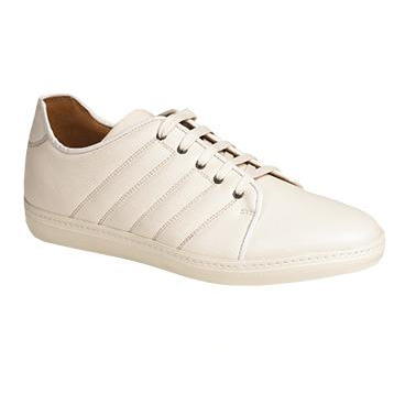 Mezlan Balboa Soft Calfskin Sneakers White
