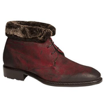 Mezlan Balestra Suede Boots Fur Lining Ruby