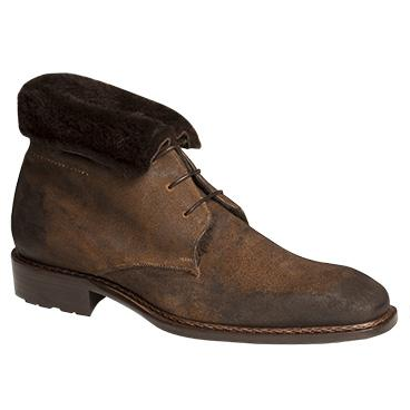 Mezlan Balestra Suede Boots Fur Lining Tan