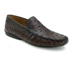 Mezlan Banff Ostrich Quill Driving Shoes Tabac