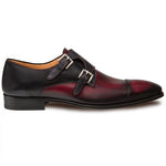 Mezlan Bardem Calfskin Shoes Burgundy / Black