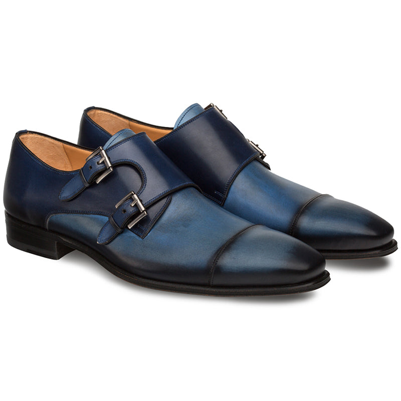 Mezlan Bardem Calfskin Shoes Electric Blue