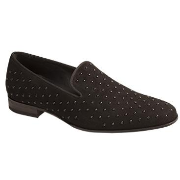 Mezlan Batiste Suede Beaded Loafers Black