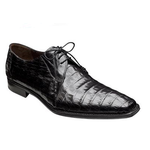 Mezlan Bayou II Crocodile Derby Shoes Black