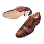 Mezlan Belgrade Cap Toe Oxford Cognac