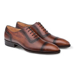Mezlan Belgrade Cap Toe Oxford Cognac