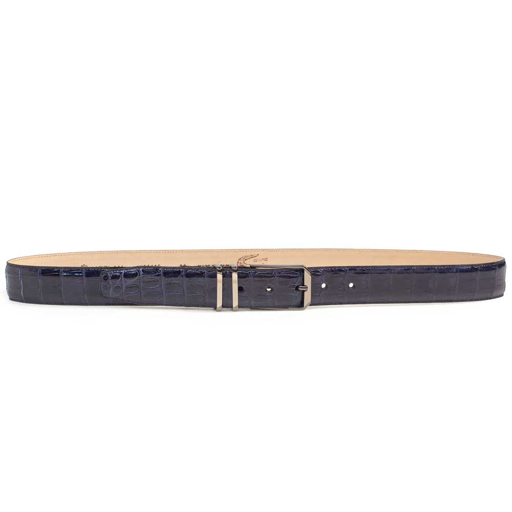 Mezlan Crocodile Belt Blue
