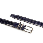 Mezlan Crocodile Belt Blue