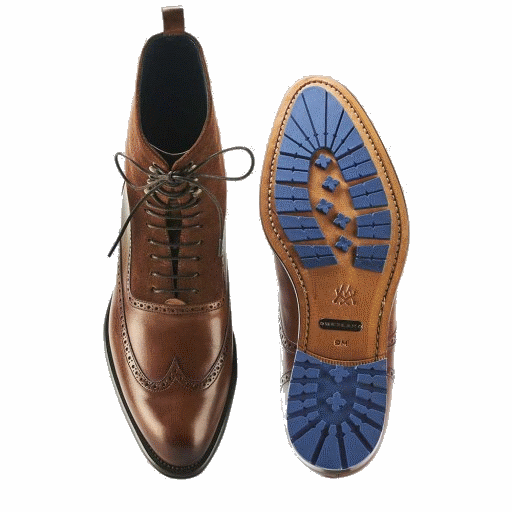 Mezlan Benalva Wingtip Boots Cognac