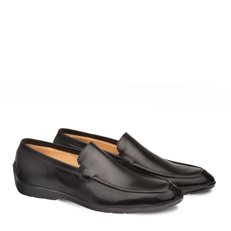 Mezlan Berkley Calfskin Slip-on Shoes Black