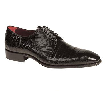 Mezlan Bernard Alligator Lace Up Shoes Black