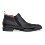Mezlan Bexley Wing Tip Ankle Boots Black