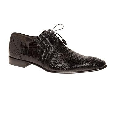 Mezlan Biscayne Crocodile Derby Shoes Black