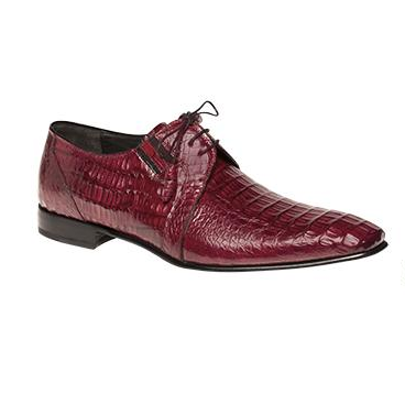 Mezlan Biscayne Crocodile Derby Shoes Red