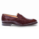 Mezlan Bixby Crocodile Loafer Shoes Brown