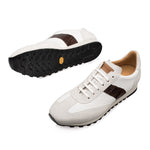 Mezlan Blanco Suede / Calfskin / Crocodile Sneakers White / Brown