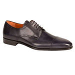 Mezlan Boas Cap Toe Derby Shoes Burnished Black