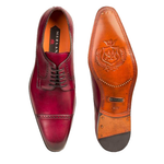 Mezlan Boas Cap Toe Derby Shoes Burnished Burgundy