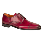 Mezlan Boas Cap Toe Derby Shoes Burnished Burgundy