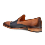 Mezlan Bora Calfskin Shoes Tan / Blue