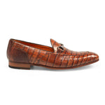 Mezlan Borgese Alligator Bit Loafers Gold