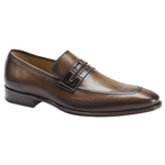 Mezlan Borja Calfskin & Alligator Penny Loafers Cognac / Brown