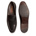 Mezlan Bradley II Apron Toe Penny Loafers Black