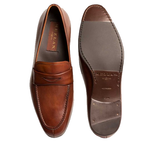 Mezlan Bradley II Apron Toe Penny Loafers Cognac