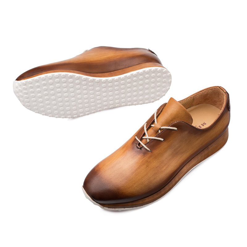 Mezlan Brahman Dress Sneakers Honey/Cognac
