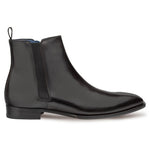 Mezlan Brock Calfskin Plain Toe Chelsea Boots Black