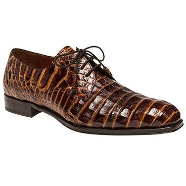 Mezlan Brolo Crocodile Lace Up Shoes Cognac / Camel